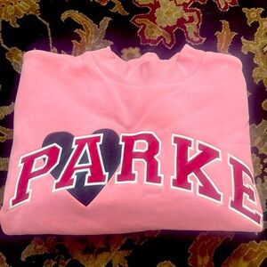 Parke Sweatshirt- Jean Heart Varsity Sweatshirt! Never worn!!